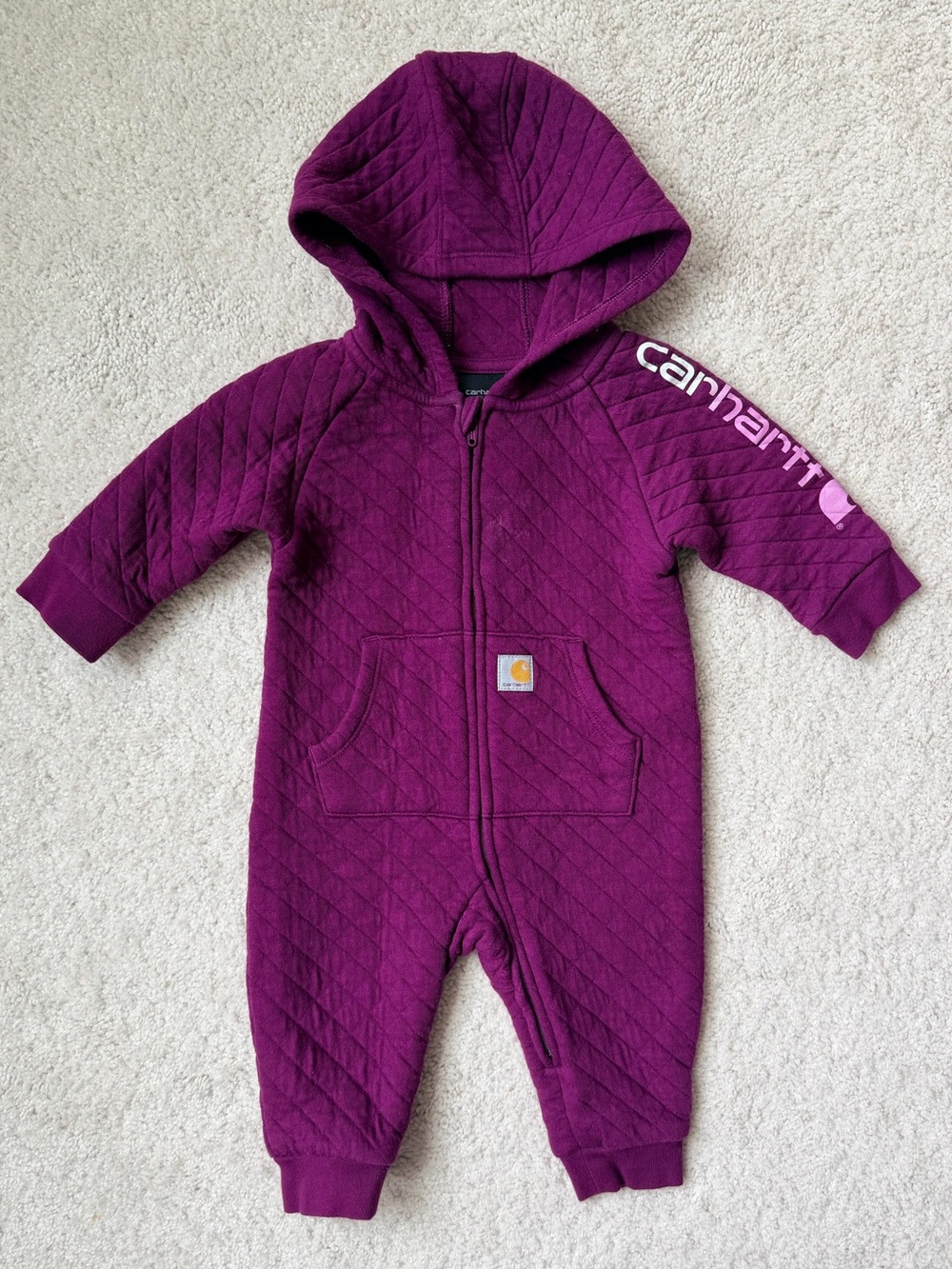 Carhartt Quilted Hooded One-Piece in Plum